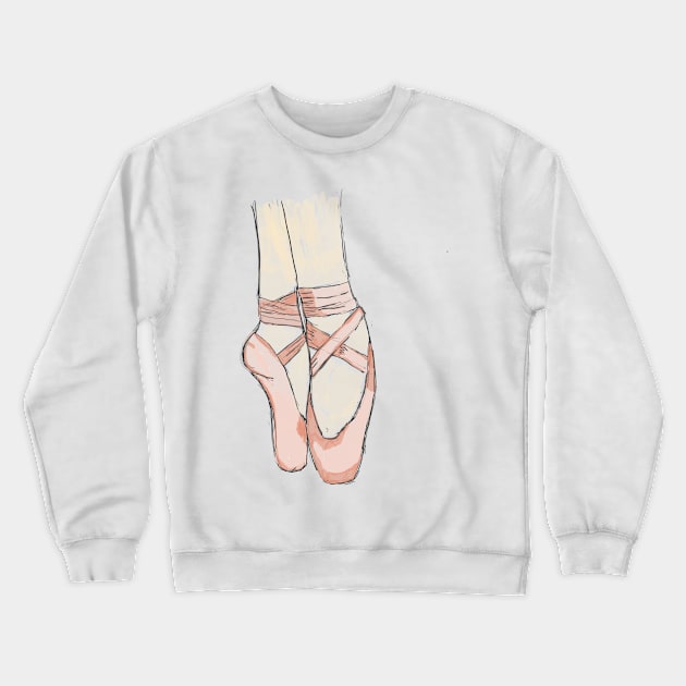 Pointe shoes Crewneck Sweatshirt by Carriefamous